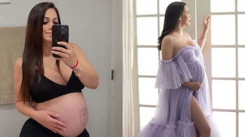 Melissa Klug muestra su embarazo.