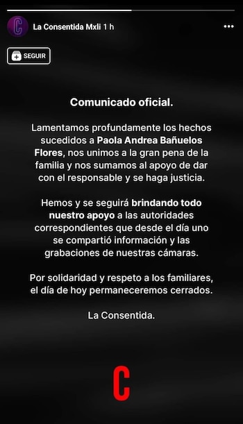 El centro nocturno La Consentida