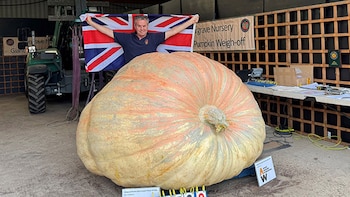 La historia del británico que dedicó más de 50 años a cultivar calabazas gigantes y volvió a batir un récord mundial