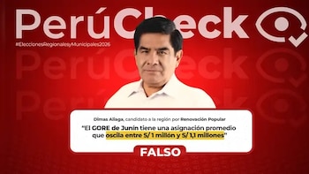 Es falso que el presupuesto del Gobierno Regional de Junín sea de entre S/1 millón y S/1,1 millones, como afirmó Dimas Aliaga