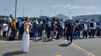Las inmediaciones del MetLife Stadium a más de 4 horas para la final del Mundial