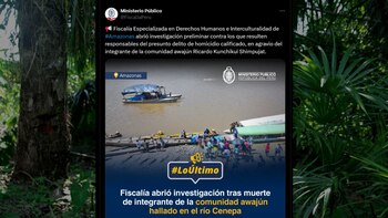 Comunicado del Ministerio Público en