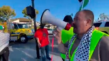 Confrontación entre protestas proisraelí y