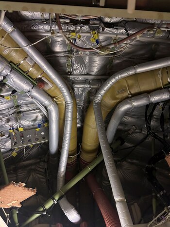 Vista al interior del avión