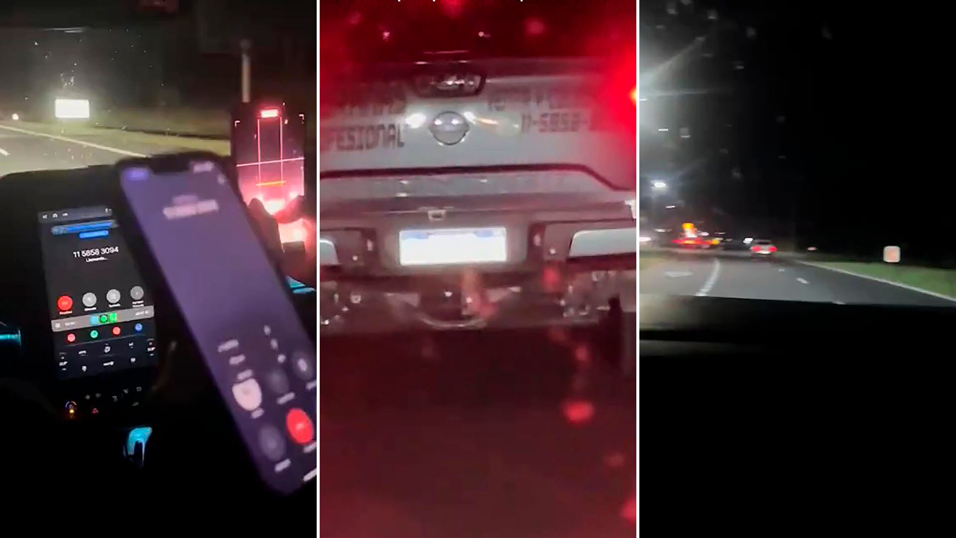 Un grupo de jóvenes llamó al auto de adelante en la autopista para pedirle que acelerara y el video se volvió viral en TikTok (@jzungri en TikTok)