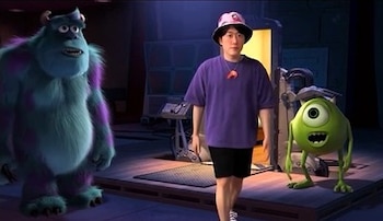 Furufuru terminó su video con una escena de "Monsters Inc.". (Furufuru)