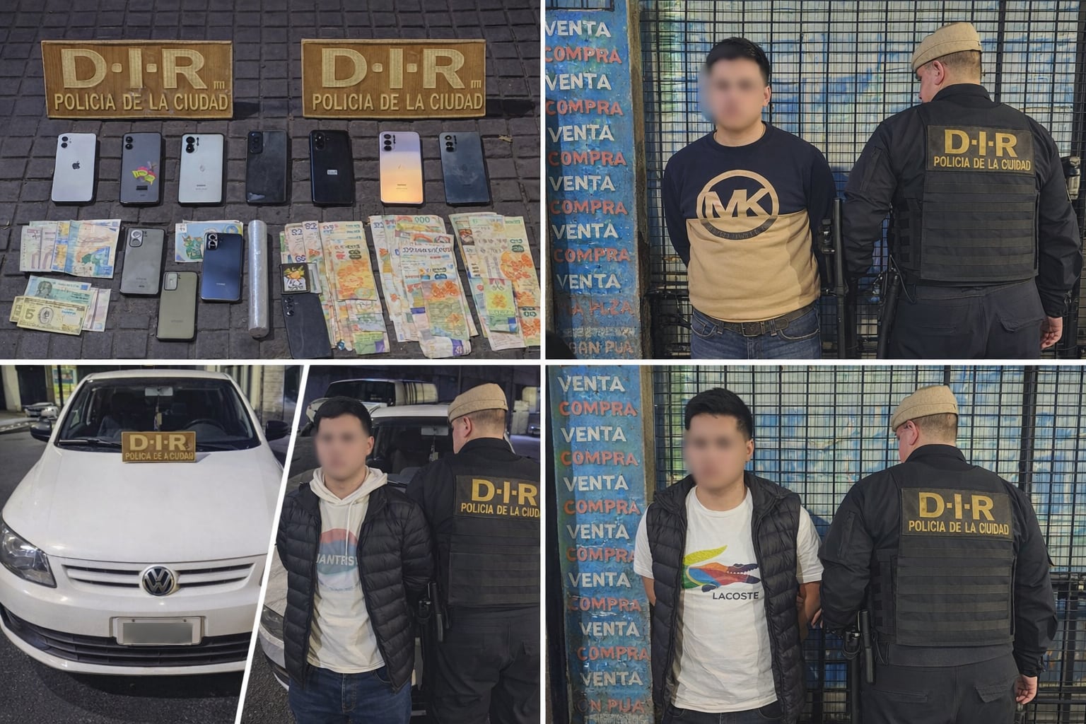 La Policía de la Ciudad detuvo a un ciudadano chileno con pedido de captura internacional por homicidio, incautando dinero y celulares.