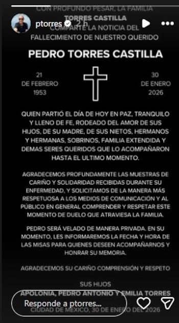 El productor falleció (Instagram)