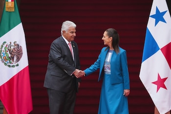 Sheinbaum se reunió con el presidente de Panamá en Palacio Nacional. | Presidencia