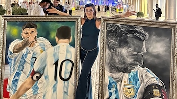 Vive un pueblo de 300 habitantes y un gesto de Lionel Messi la convirtió en la pintora de la selección argentina: “Me cambió la vida”
