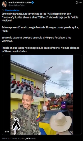 María Fernanda Cabal afirmó como