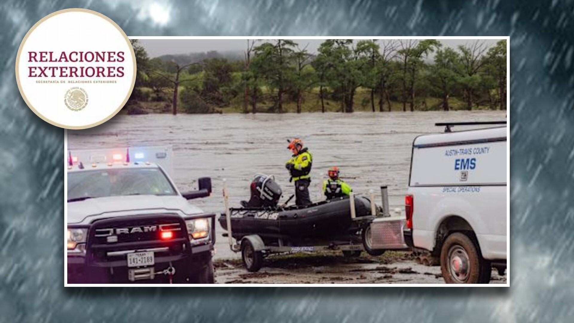 Ante inundaciones severas, la SRE ofreció apoyo consular a connacionales afectados en Texas. Foto: (Jesús Tovar Sosa/Infobae)