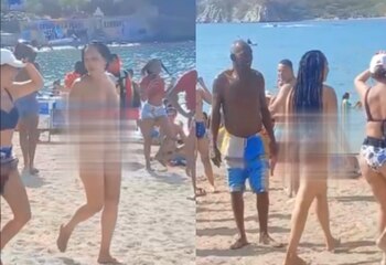 Mujer desnuda en Taganga