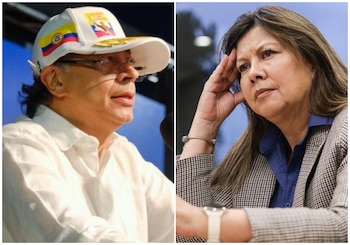 Gustavo Petro y Luz Adriana Camargo