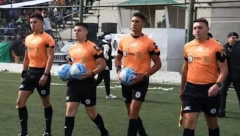 La delegación arbitral regresaba tras