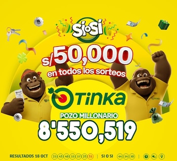Resultados La Tinka HOY 18 de octubre: números ganadores, Sí o Sí, Boliyapa y Pozo Millonario. Captura: LaTinka Web.