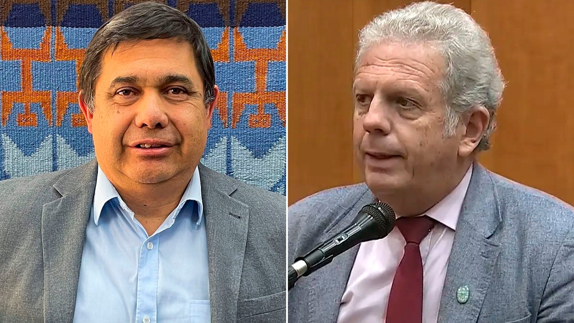 El exrector Daniel Hoyos y su por entonces vice, Nicolás Innamorato, autoridades de la Universidad Nacional de Salta entre 2022-2025 que están en la mira de la actual gestión