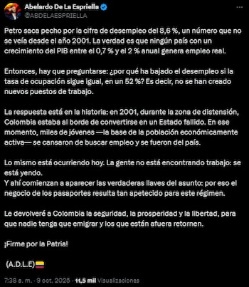 Abelardo de la Espriella contradijo