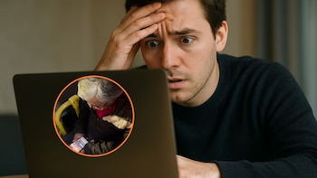 Adulto mayor fue grabado viendo