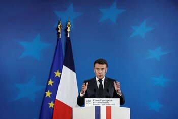 El presidente francés, Emmanuel Macron,
