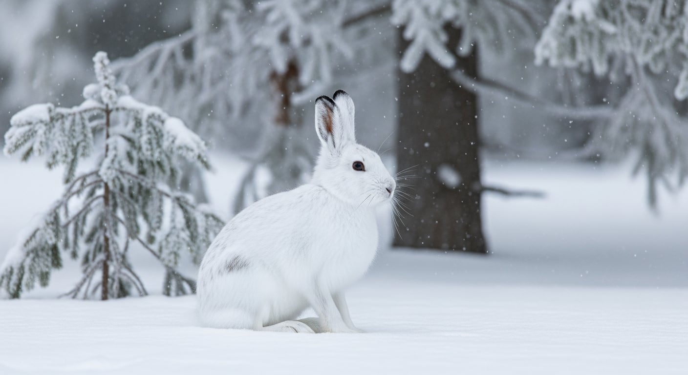 Animales de Colorado se camuflan en la nieve para sobrevivir al invierno