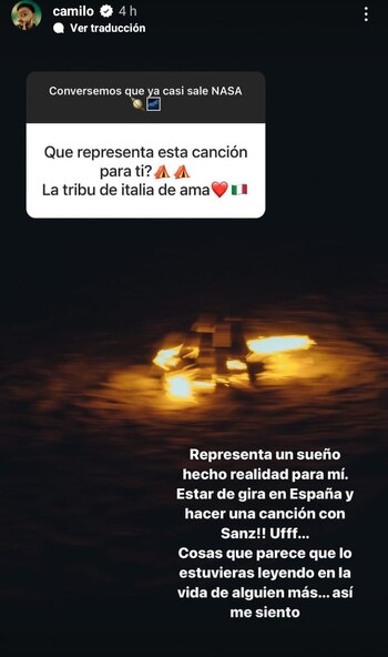 Camilo habla de lo que