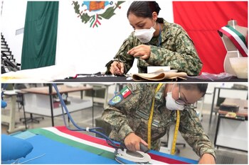 La banda presidencial es elaborada