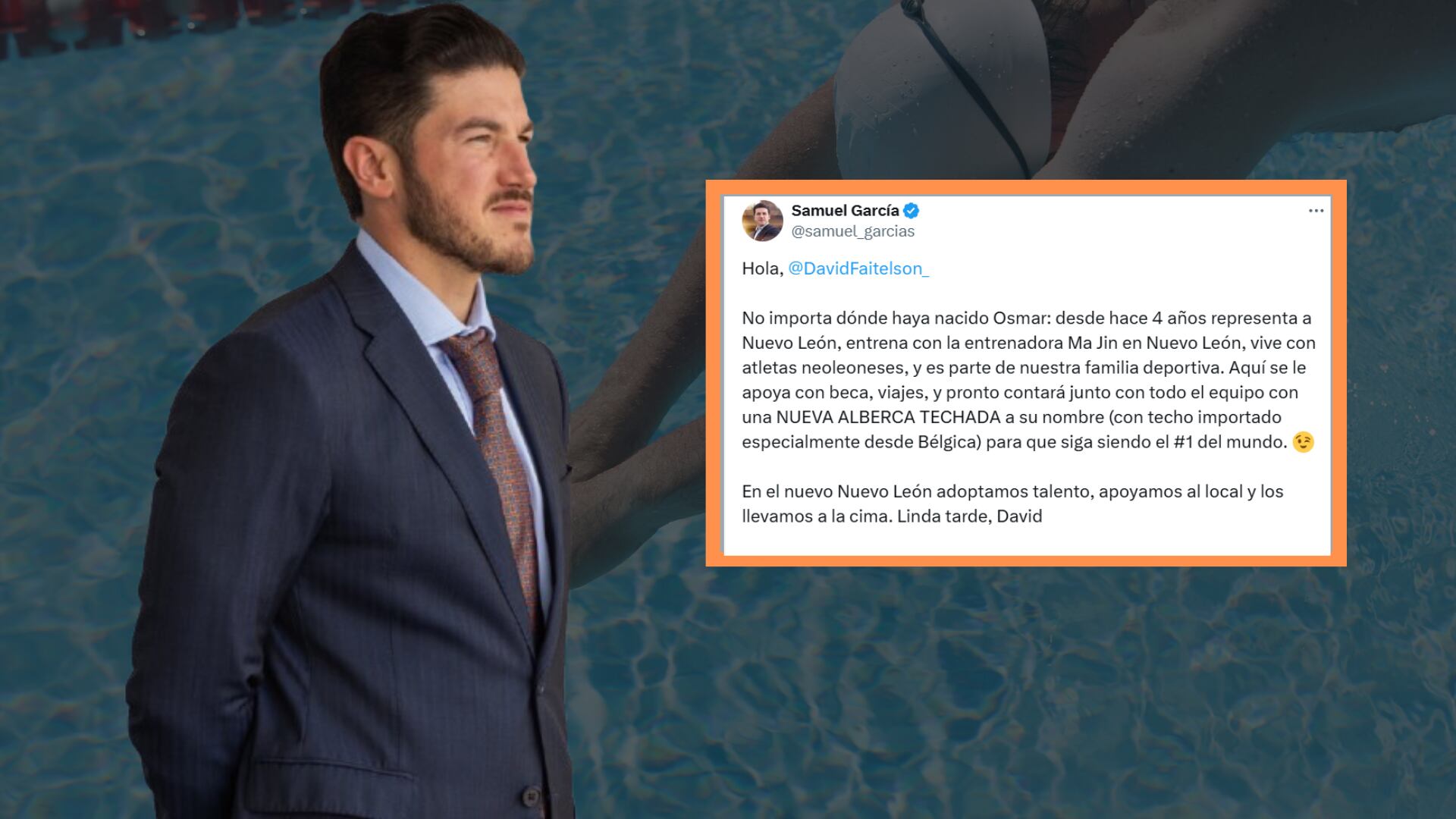 El gobernador de Nuevo León aseguró que adoptaron a Osmar Olvera. Ilustración Gerardo Lezama / Infobae México.