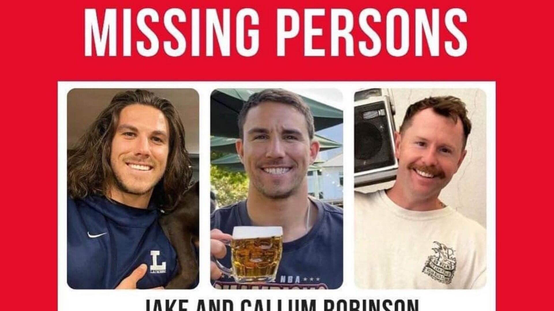 Cartel de desaparecidos de los jóvenes.