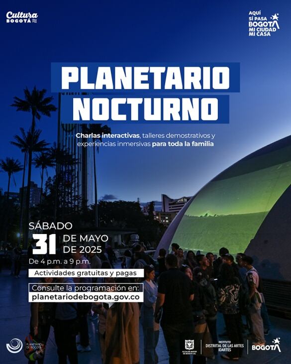 Talleres, espectáculos y observaciones astronómicas destacan en la variedad de actividades del Planetario Nocturno - crédito Planetario de Bogotá