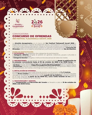 Las inscripciones permanecerán abiertas hasta el 20 de octubre a las 22:00 horas, sin prórroga. (Foto: Alcaldía Azcapotzalco)