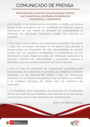 Cancillería justifica el pedido del "certificado de pobreza" ante el caso de niña de 6 años.