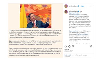 El actor le envío esta