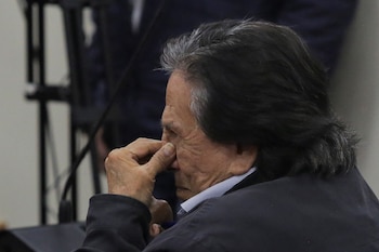 El expresidenteAlejandro Toledo reacciona tras