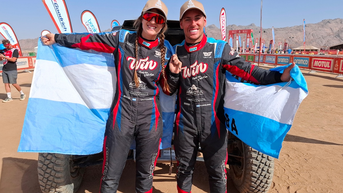 Se conocieron en la escuela primaria, se casaron y hoy brillan juntos: la pareja argentina que ganó el Rally Dakar