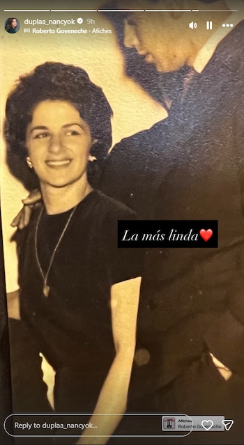 En una de las publicaciones, Nancy Dupláa definió a Elsa Quatrocchi como “La más linda” sobre una foto en blanco y negro de su juventud