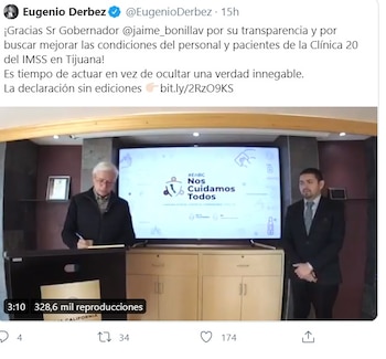 El actor agradeció al gobernador