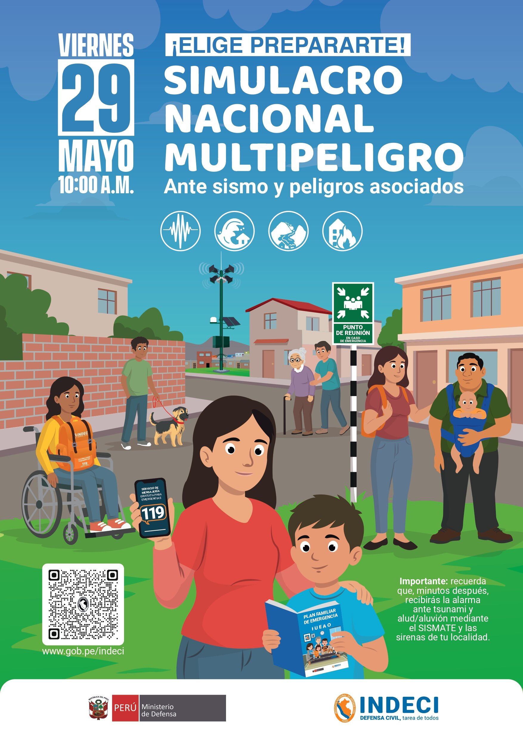 La activación de la alarma SISMATE durante el Simulacro Nacional Multipeligro del 29 de mayo de 2026 en Perú busca fortalecer la preparación ciudadana ante sismos y tsunamis. (Foto: ASISMET)
