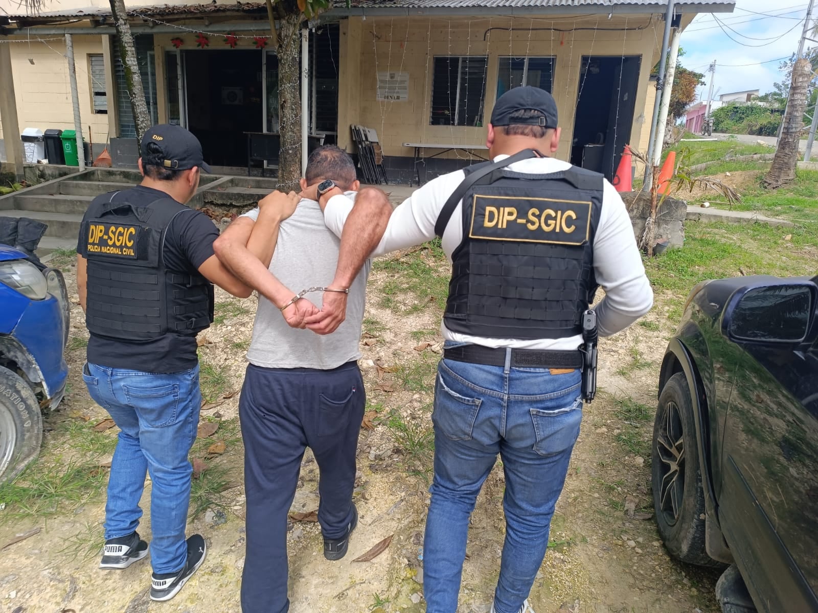 Marvin Edgardo Sandoval, salvadoreño, quien fue expulsado hacia El Salvador por medio de migración Guatemala por perfilarse como miembros de una estructura criminal. (Foto cortesía PNC)