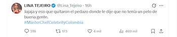 La famosa reveló que hubo algunas frases que no salieron al aire - crédito Lina Tejeiro / X