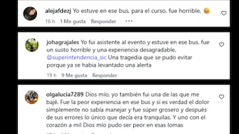 Algunas usuarias que comentaron la