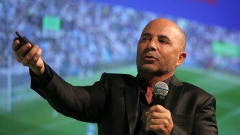 Jorge Sampaoli, durante un seminario