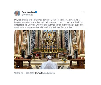 El mensaje del Papa tras