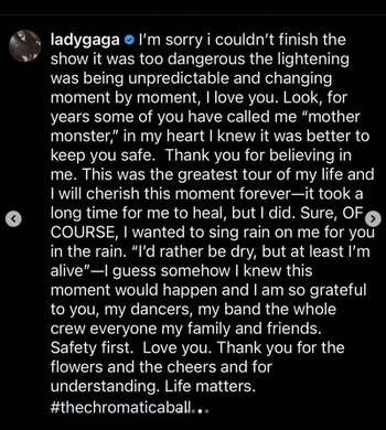 La publicación de Lady Gaga