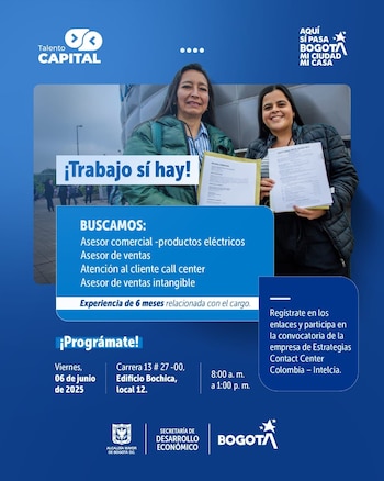 Estas son las opciones y los detalles de la convocatoria - crédito Alcaldía de Bogotá