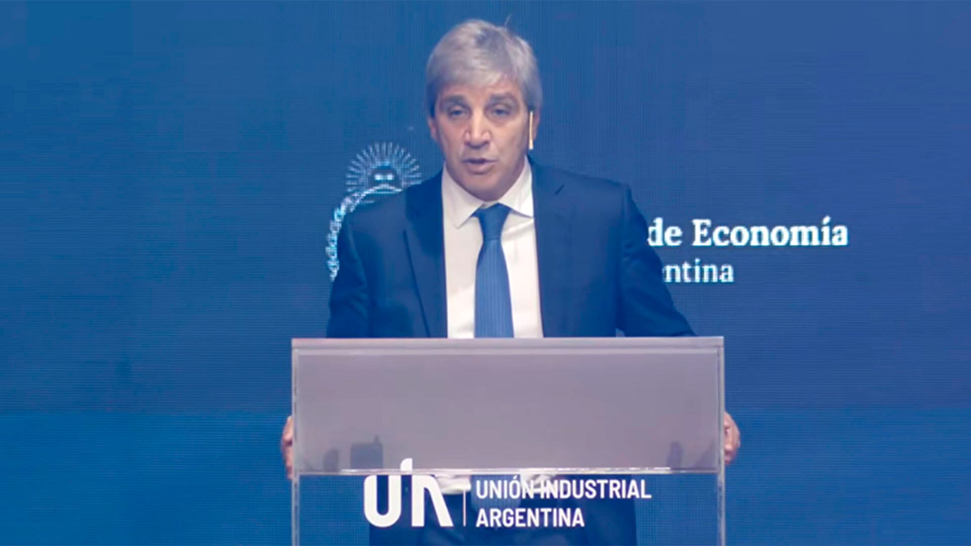 Luis Caputo, en su reciente discurso ante empresarios