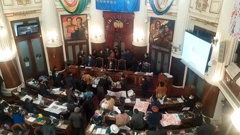 Las peleas en pleno debate