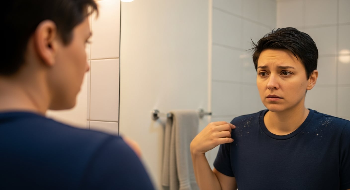 La caspa se asocia con dermatitis seborreica y suele presentar escamas grandes, amarillas o blanquecinas, con aspecto grasoso (Imagen Ilustrativa Infobae)