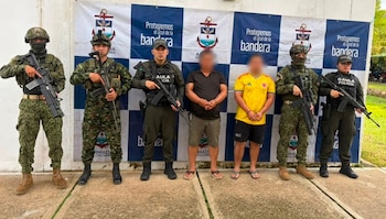 Alias Maduro, alias Pinzón y alias Solarte fueron señalados por sostener una red de apoyo a las actividades criminales de los Comandos de Frontera - crédito prensa Armada de Colombia
