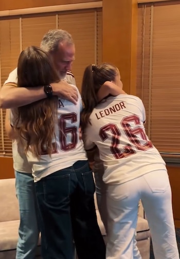 La familia real española durante la semifinal del Mundial 2026 (Casa Real)
